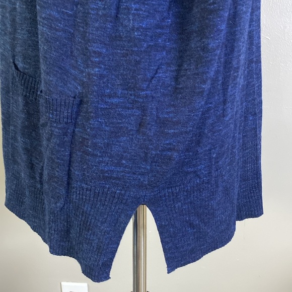 Sonoma Dark Heather Blue V-Neck Button Front Cardigan Sweater Lightweight Sz XL - Picture 5 of 8